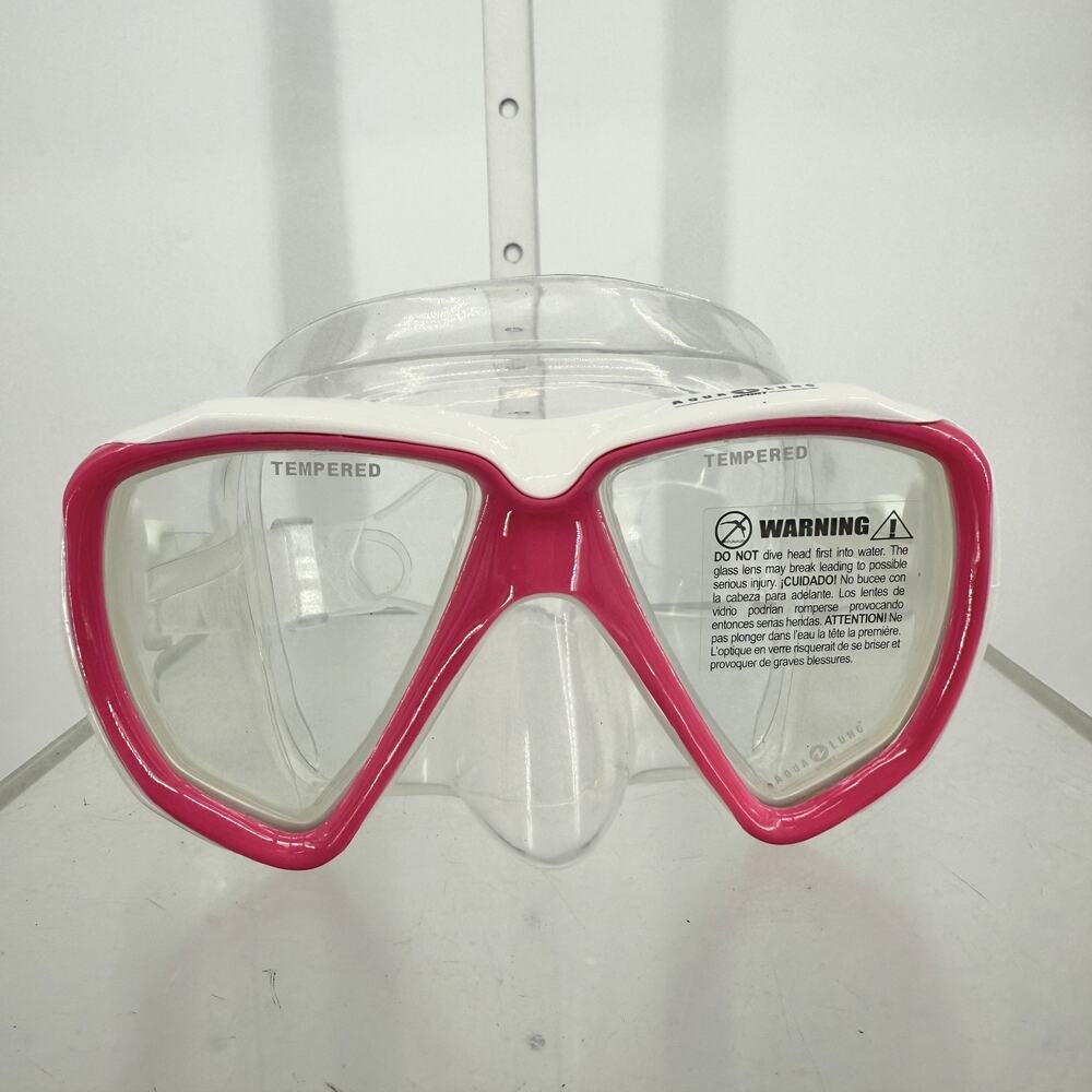 Aqua Lung Sport WIN Dive Mask – Pink – Tempered Glass – Adult Scuba Snorkel Mask